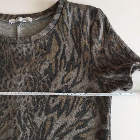 Zara Woman Animal Print Dress Short Sleeve Size S - Picture 6 of 7
